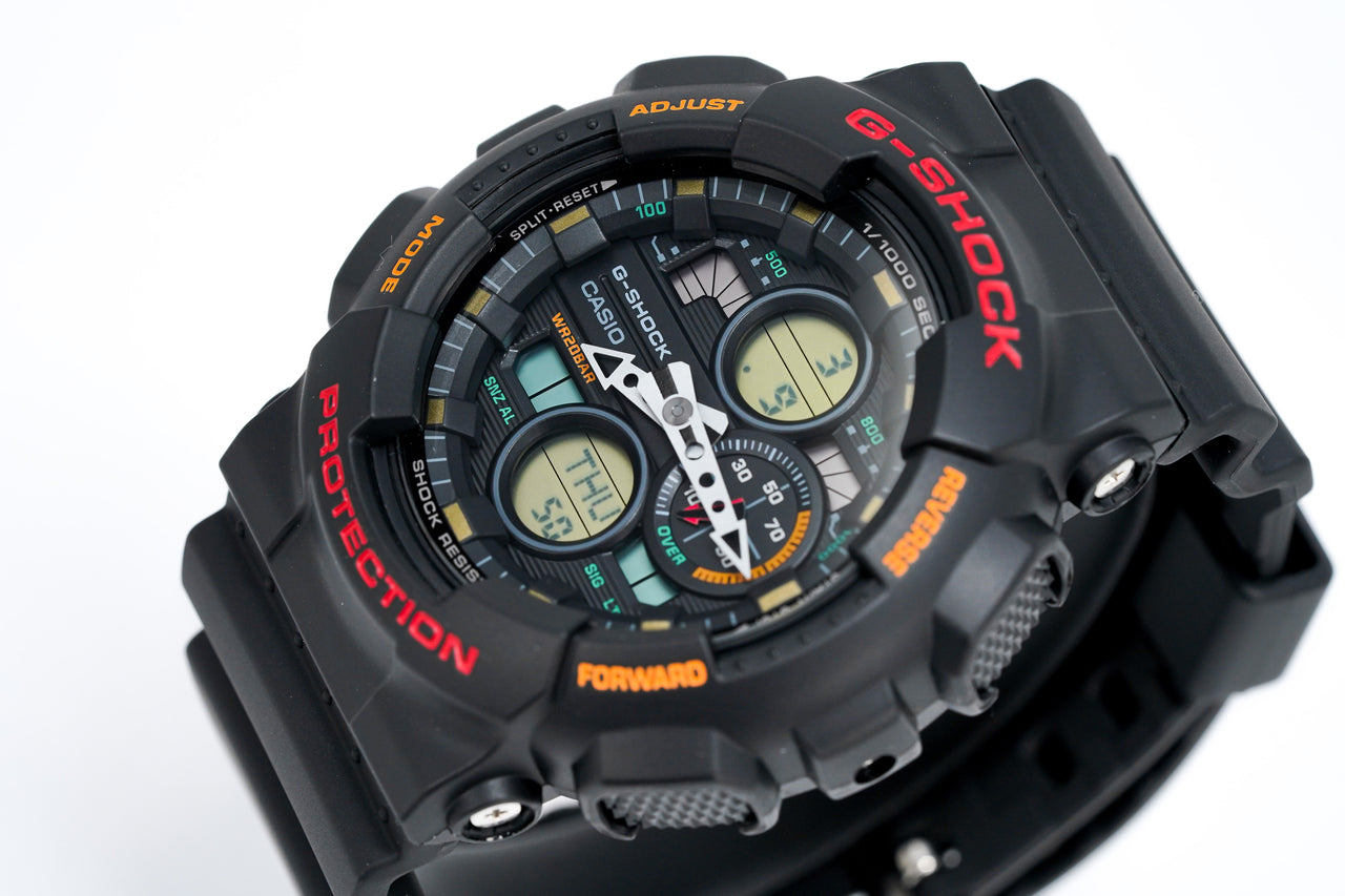 Casio G-Shock Watch Men's 90's Stereo Black GA-140-1A4DR