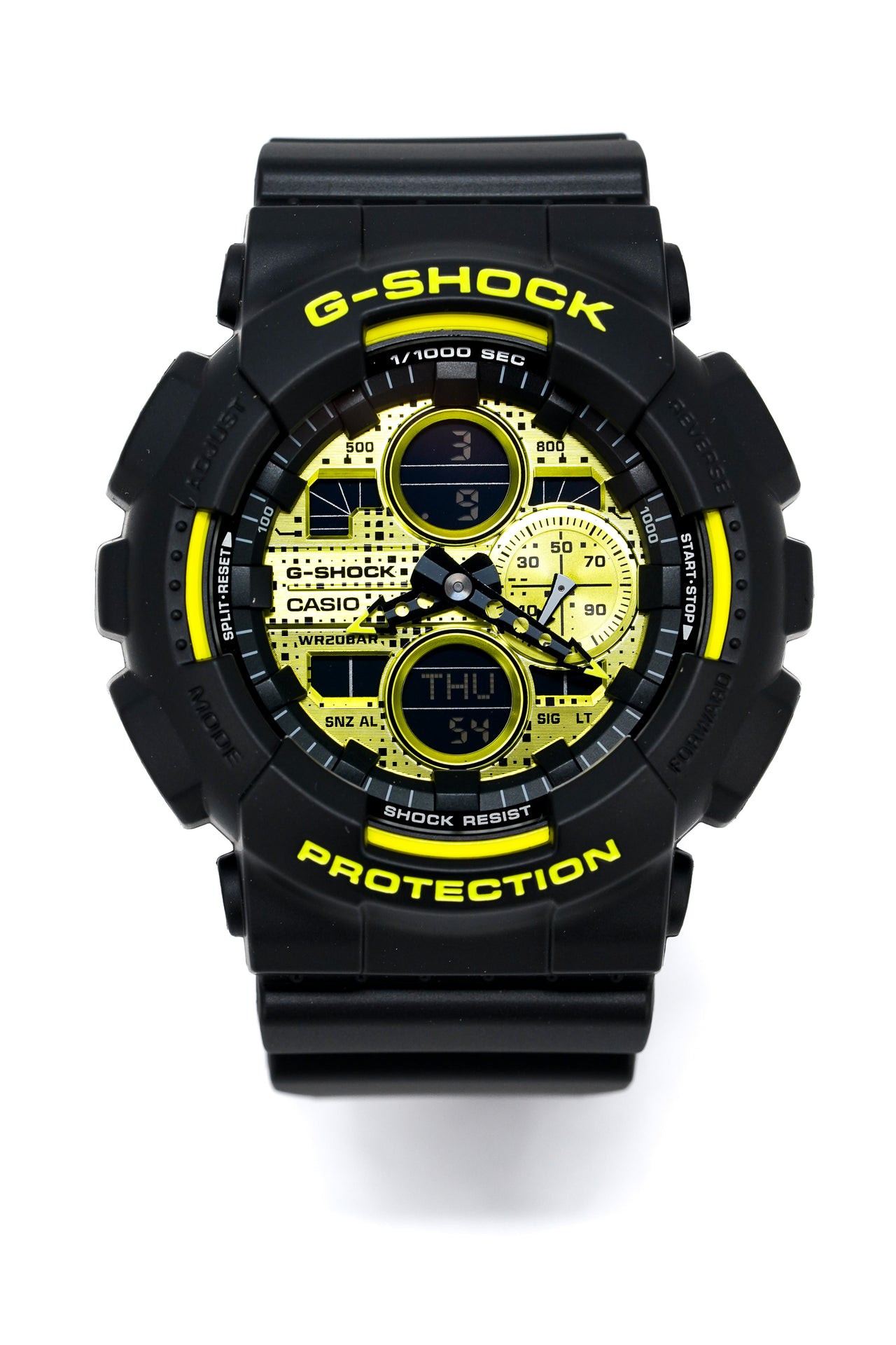 Casio G-Shock Watch Men's Neon Yellow/Black GA-140DC-1ADR