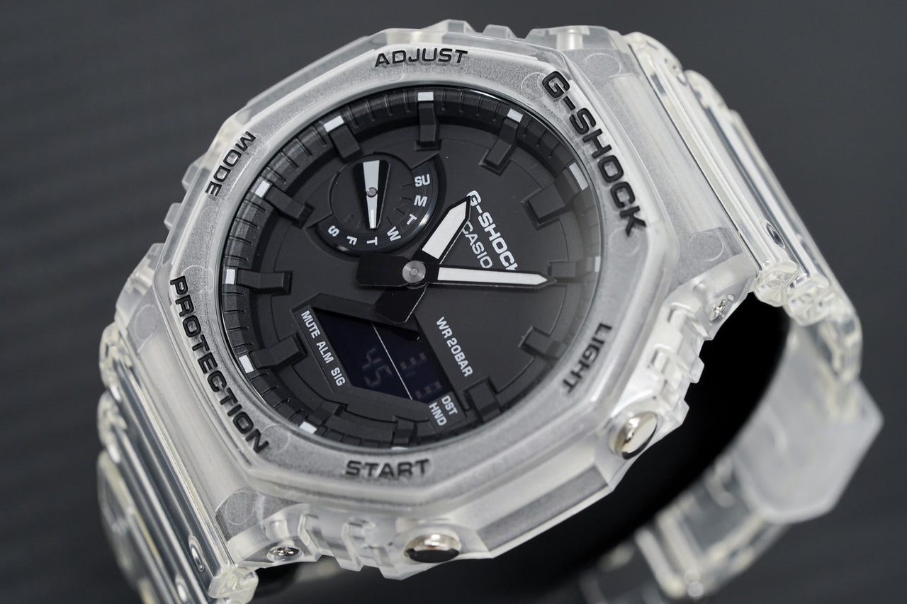 Casio G-Shock Watch Skeleton Series Clear White GA-2100SKE-7AER