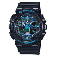 Thumbnail for Casio G-Shock Watch Men's Blue Camo GA-100CB-1ADR