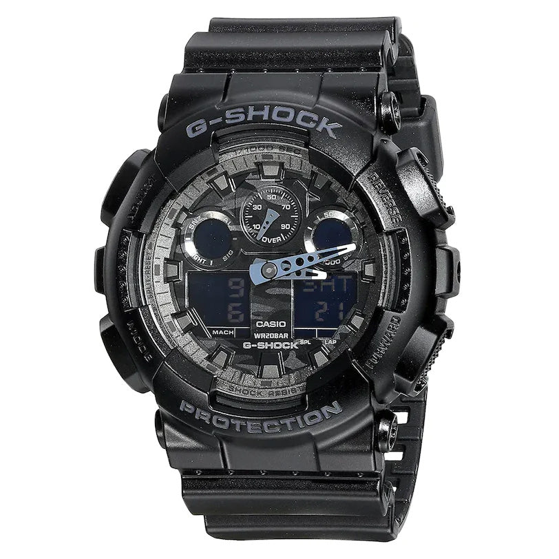 Casio G-Shock Watch Men's Black Crackled GA-100CG-1ADR