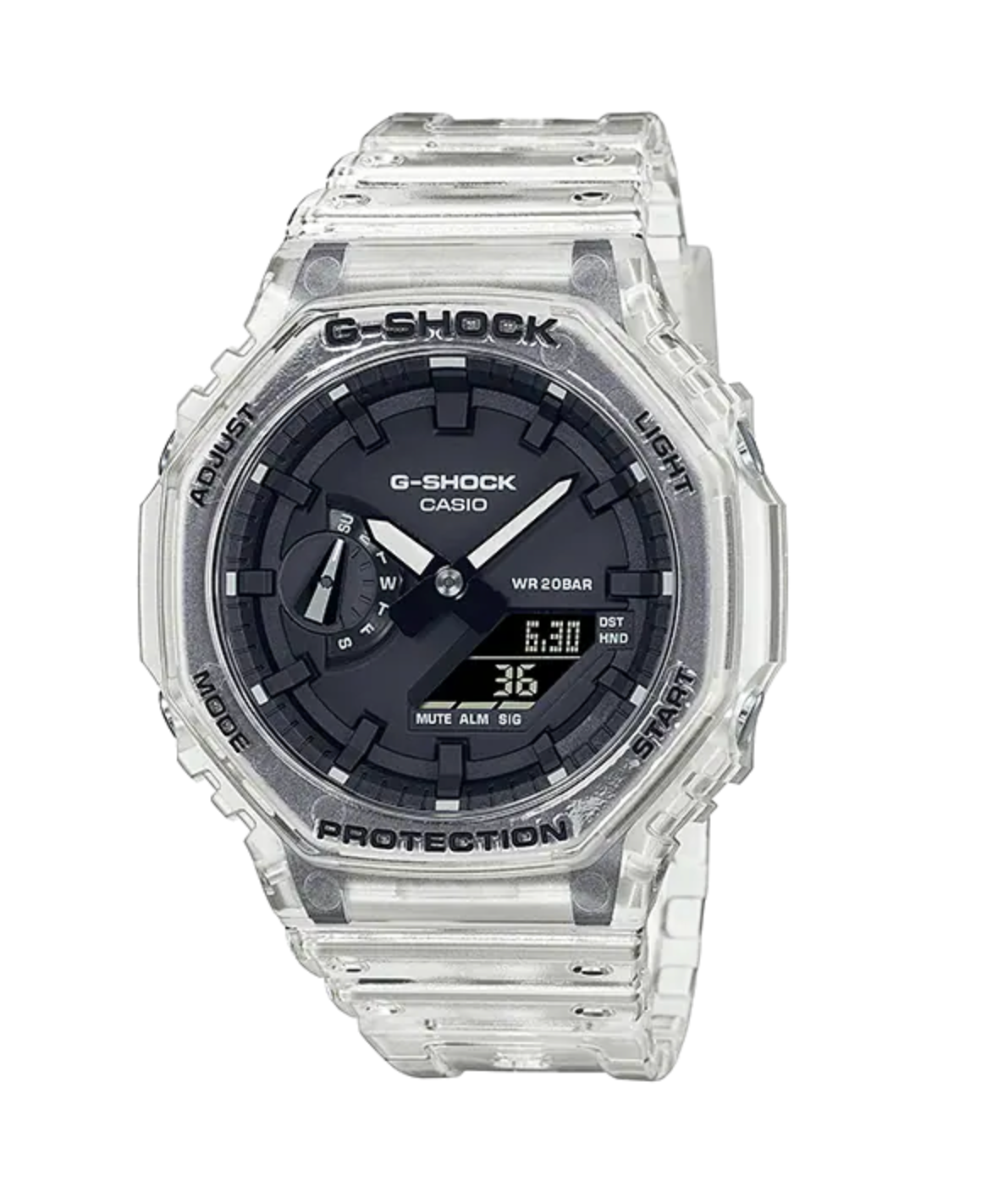 Casio G-Shock Watch Skeleton Series Clear White GA-2100SKE-7ADR