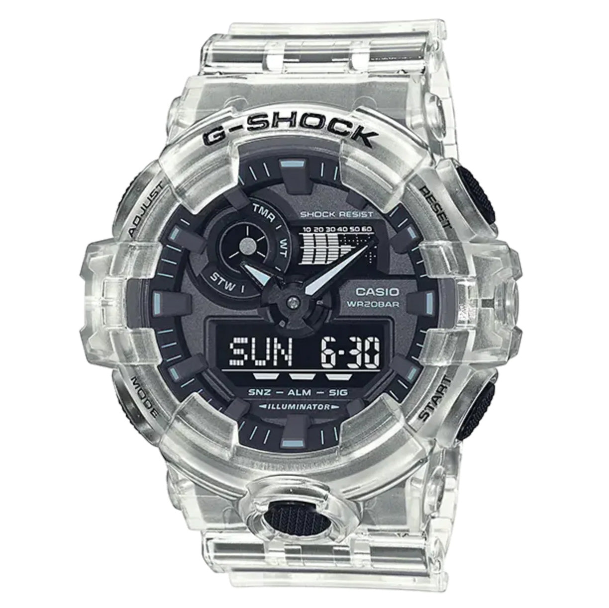 Casio G-Shock Watch Skeleton Series Clear/Black GA-700SKE-7ADR