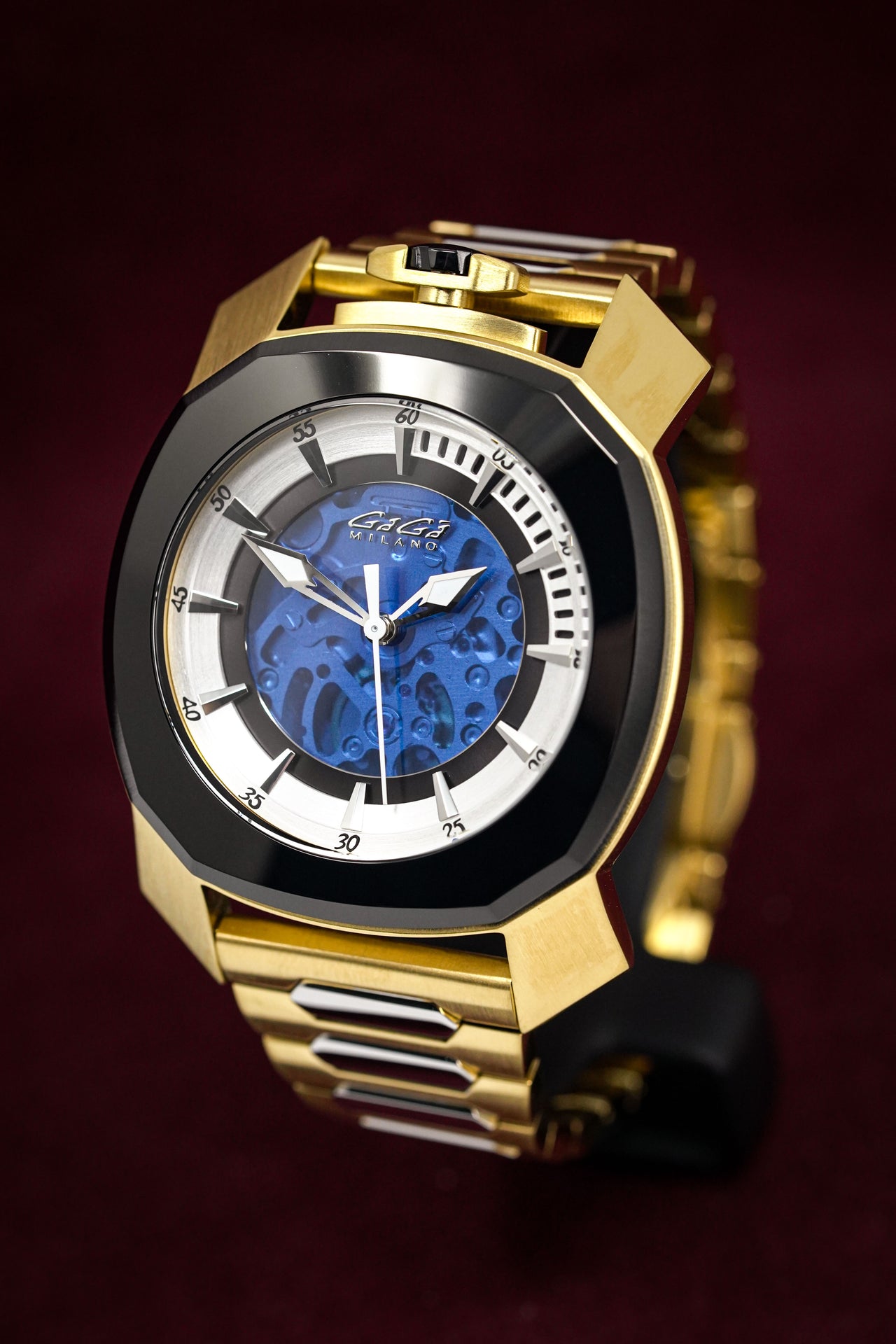 Gaga Milano Automatic Watch Frame_One Skeleton Gold 7078.01