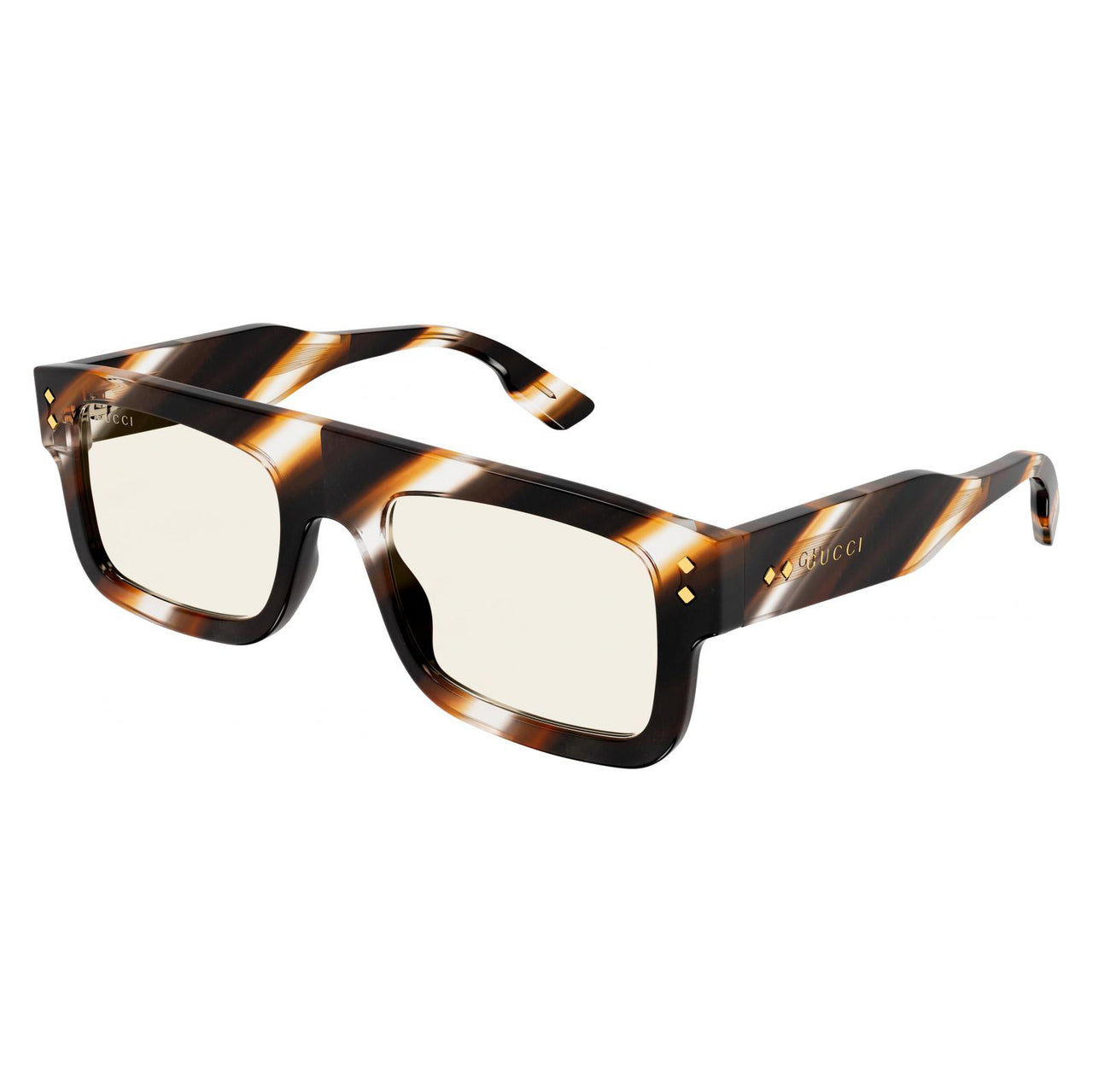 Gucci Men's Sunglasses Rectangle Tortoise GG1085S-002 53