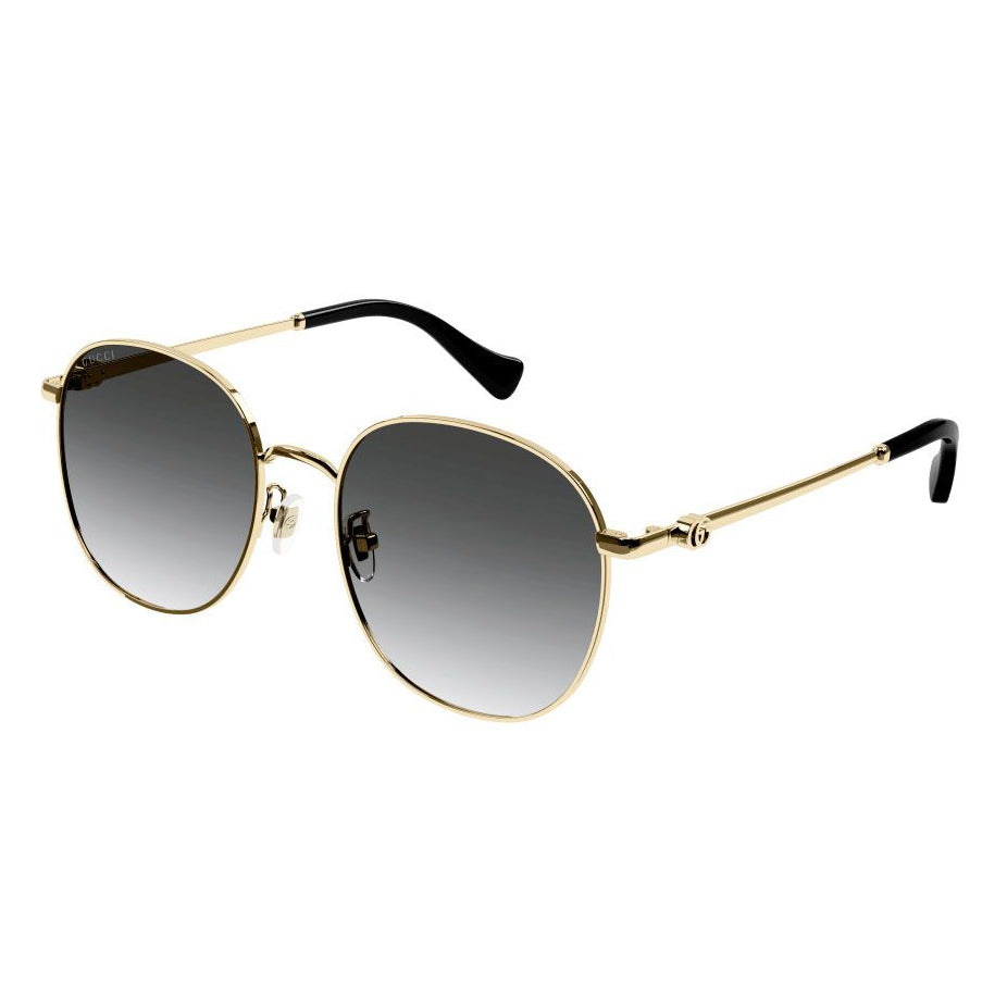 Gucci Women's Sunglasses Oversized Square Gold Black GG1142S 001 56
