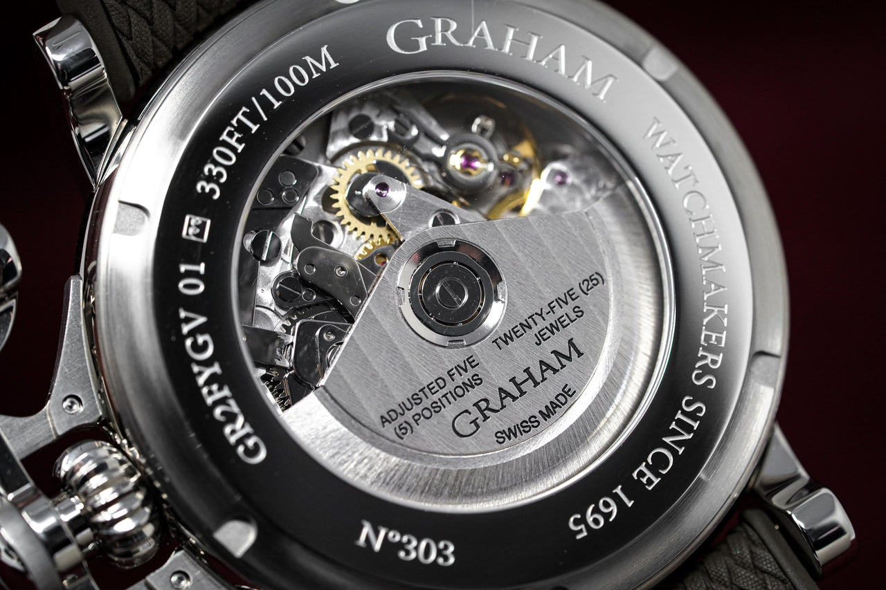 Graham Chronofighter Grand Vintage Steel Rubber 2CVDS.S02A