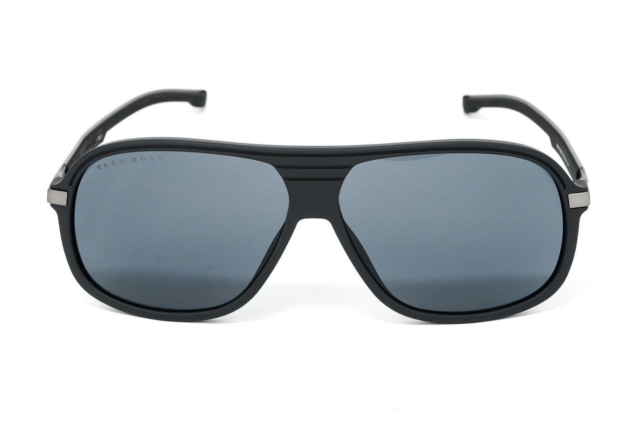 Boss by BOSS Men's Sunglasses Pilot Black/Grey 1200/N/S TI7 63