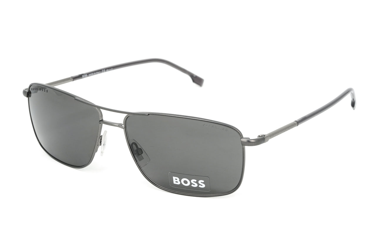 Boss by BOSS Men's Sunglasses Browline Matte Ruthenium/Grey 1227/U/S R80/M9