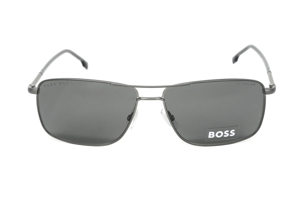 Boss by BOSS Men's Sunglasses Browline Matte Ruthenium/Grey 1227/U/S R80/M9