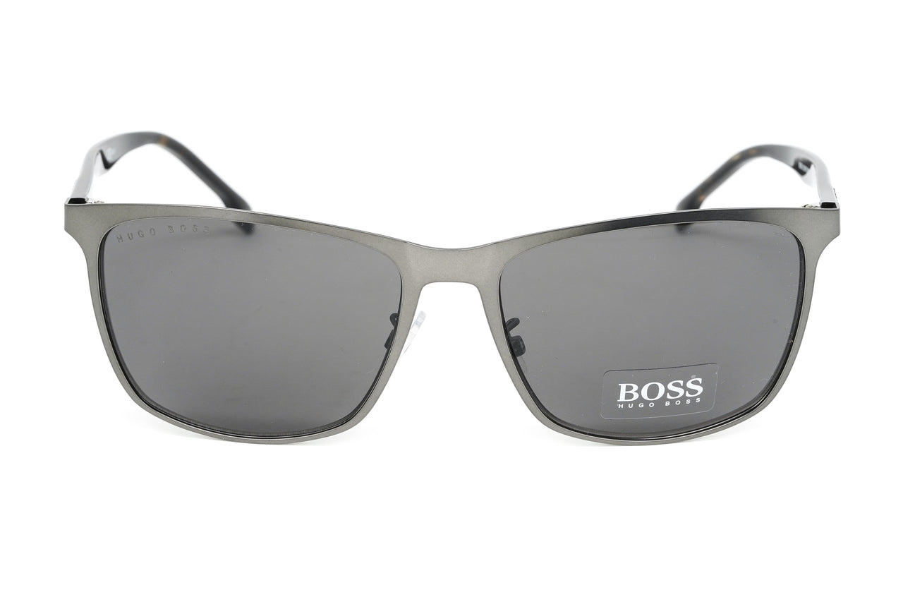 Boss by BOSS Men's Sunglasses Classic Square Ruthenium/Grey 1291/F/S R80