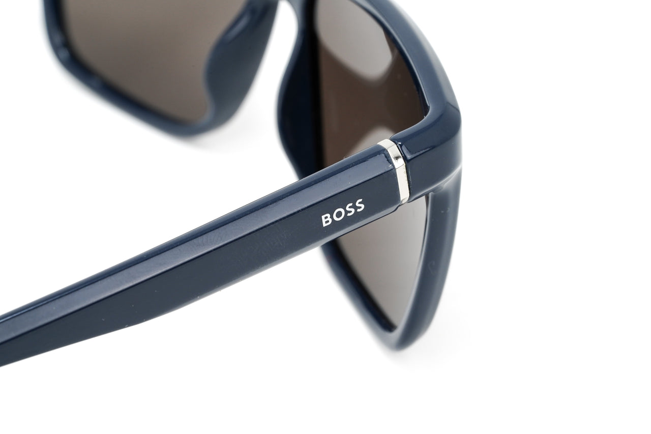 Boss by BOSS Men's Sunglasses Classic Rectangle Blue/Grey 1375/S PJP/70