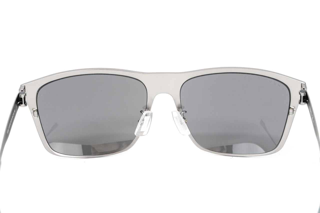 Boss by BOSS Men's Sunglasses Classic Square Silver/Grey 1410/F/S R81