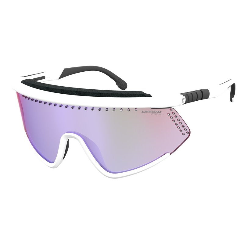 Carrera Unisex Sunglasses Shield Wap-Around White Pink HYPERFIT 10/S D4Q