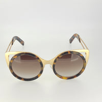 Thumbnail for Erdem Sunglasses Cat Eye Tortoise Shell Gold and Brown