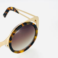 Thumbnail for Erdem Ladies Sunglasses Cat Eye Tortoise Shell Gold and Brown EDM4C2SUN