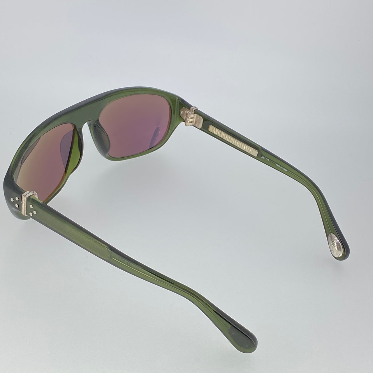 Ann Demeulemeester Men's Sunglasses Flat Top Green and Purple AD1C7SUN