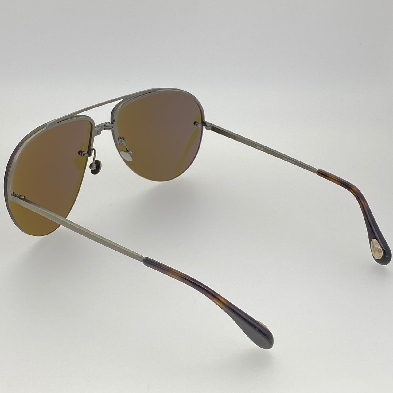 Ann Demeulemeester Men's Sunglasses White Gold and Brown AD13C3SUN