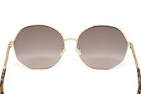 Thumbnail for Jimmy Choo Women's Sunglasses Oversized Round Gold/Brown CORAL/G/SK 06J