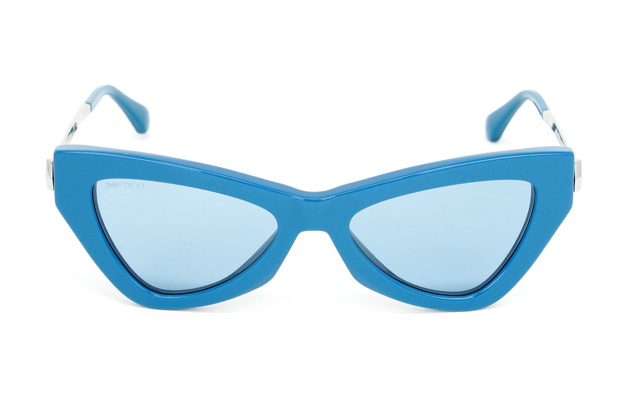 Jimmy Choo Women's Sunglasses Angular Cat Eye Blue DONNA/S MVU