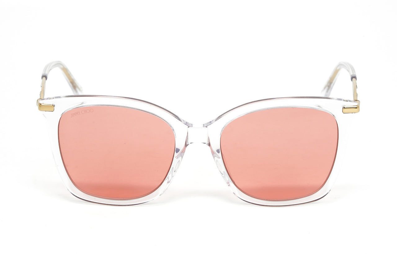 Jimmy Choo Women's Sunglasses Oversized Square Clear/Pink ELIA/S 900