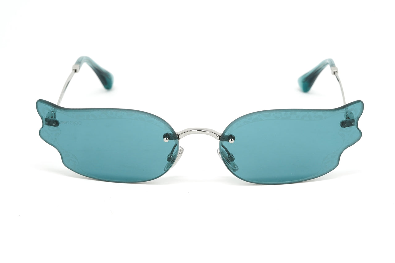 Jimmy Choo Women's Sunglasses Rimless Cat Eye Blue EMBER/S P2M