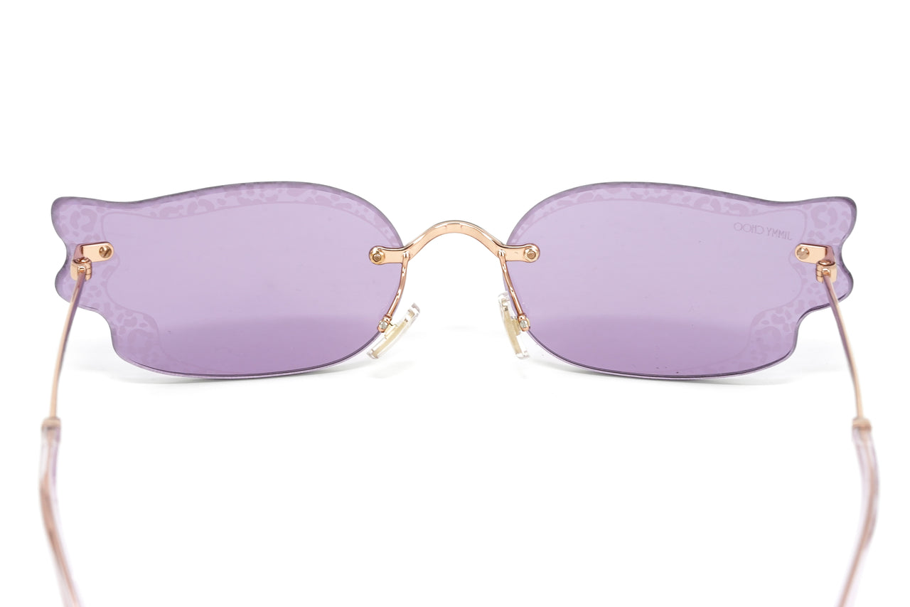 Jimmy Choo Women's Sunglasses Rimless Cat Eye Pink EMBER/S S9E