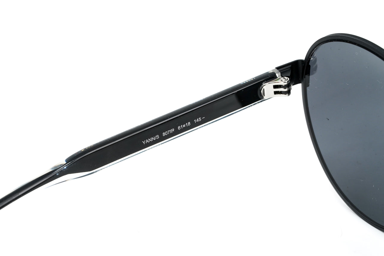 Jimmy Choo Unisex Sunglasses Round Browline Matte Black YANN/S 807