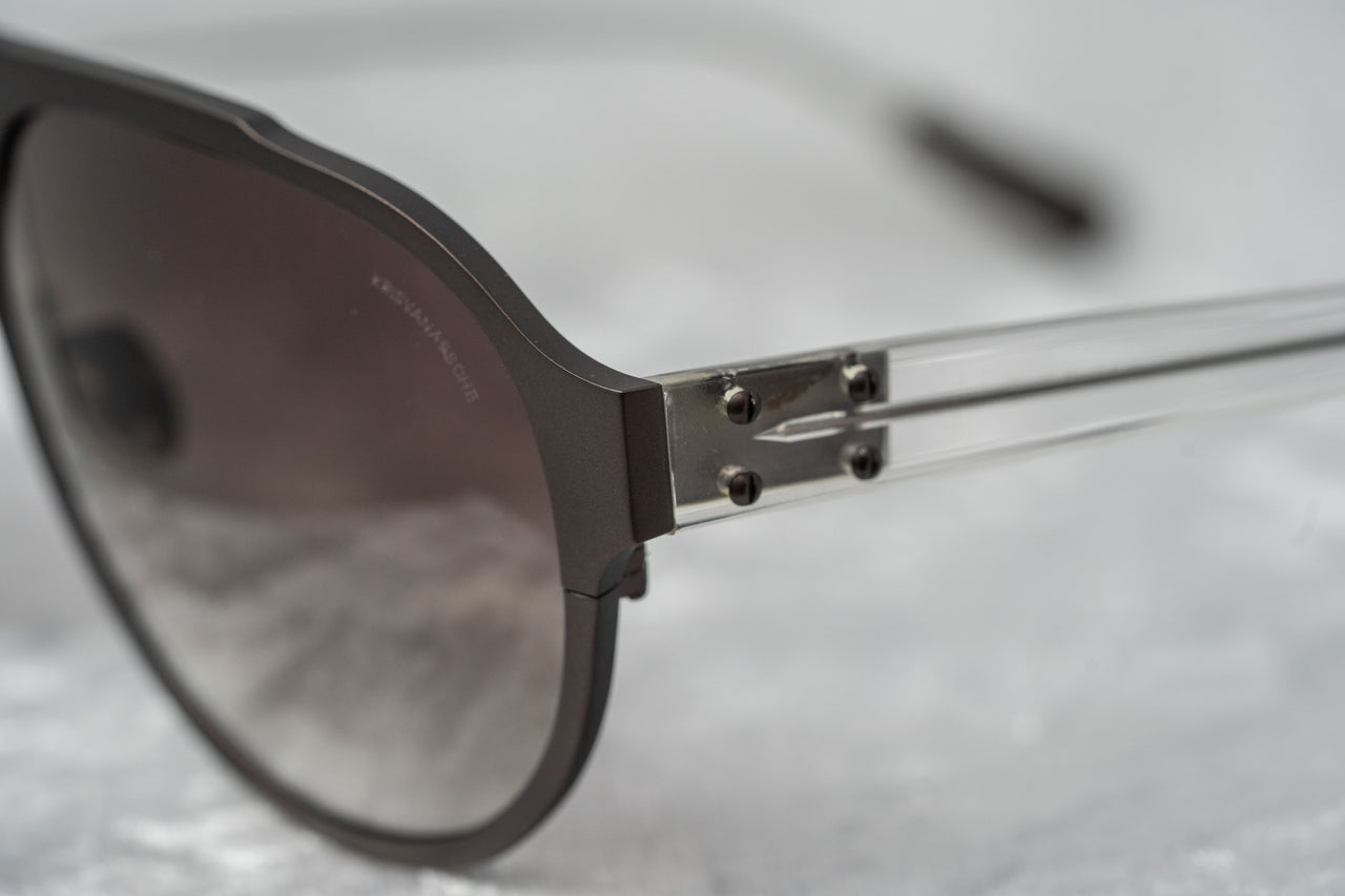 Kris Van Assche Sunglasses Dark Purple Brown and Grey