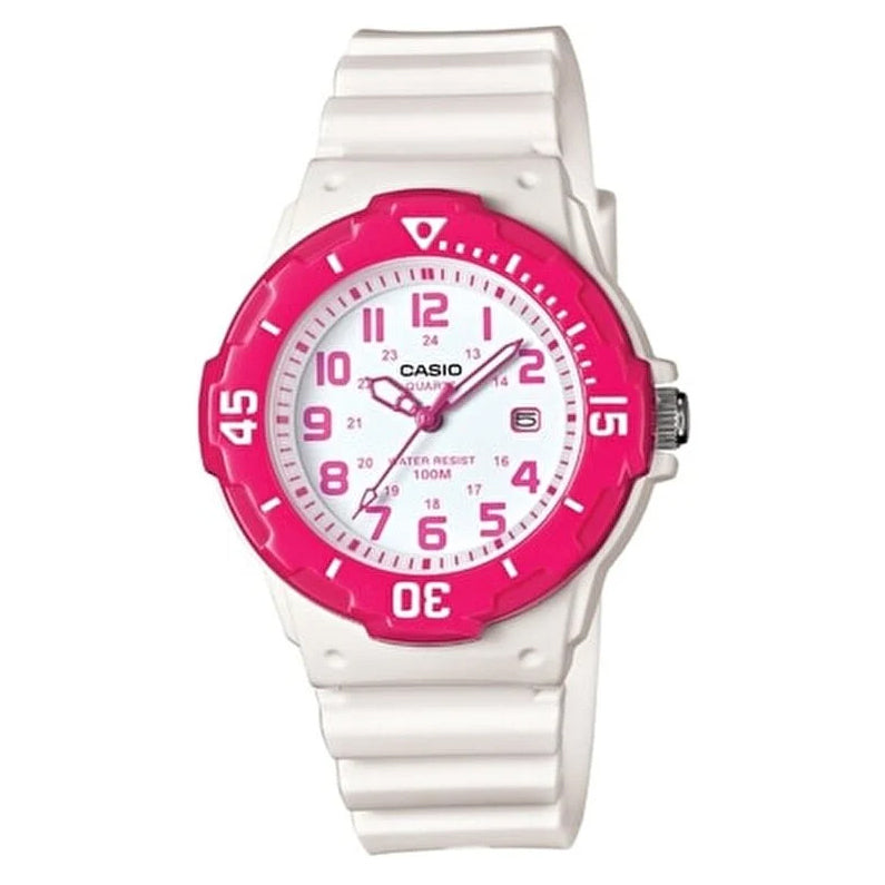 Casio Women's Watch Analogue White Pink LRW-200H-4BVDF