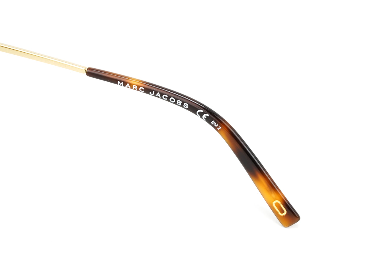 Marc Jacobs Women's Gold Round Sunglasses Brown Tortoise MARC 102