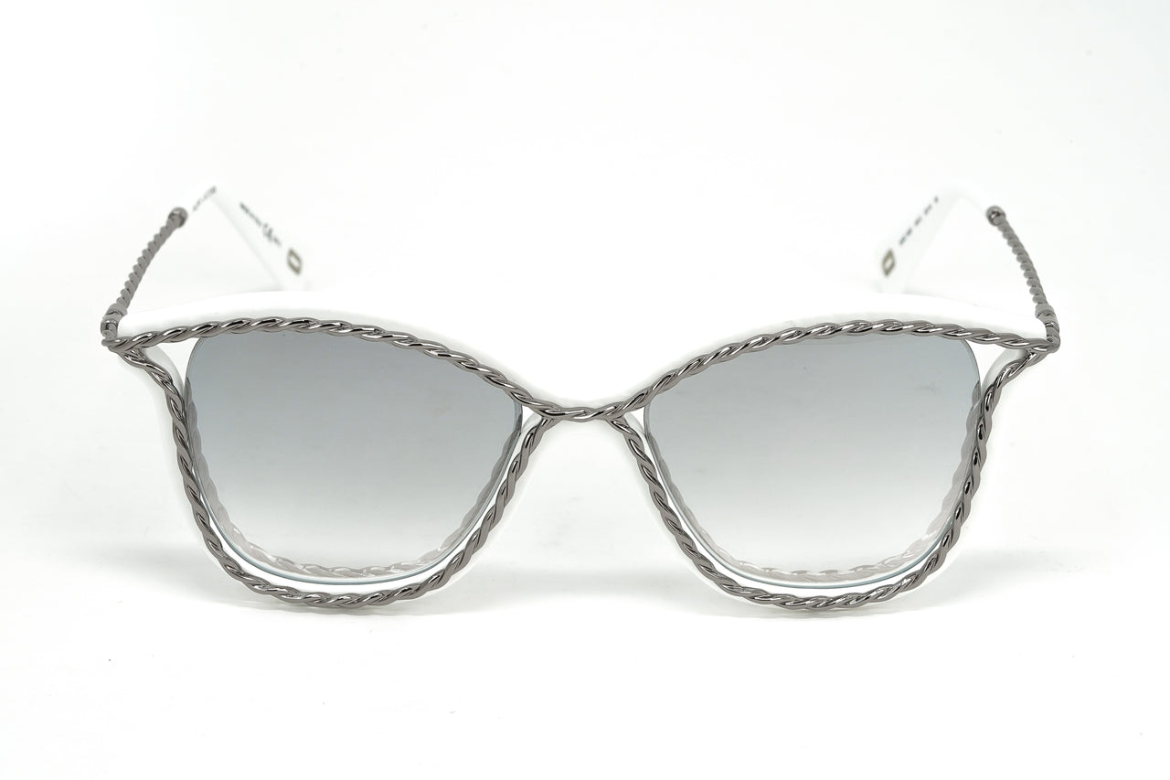 Marc Jacobs Women's Cat Eye Sunglasses White Grey MARC 160/S VK6