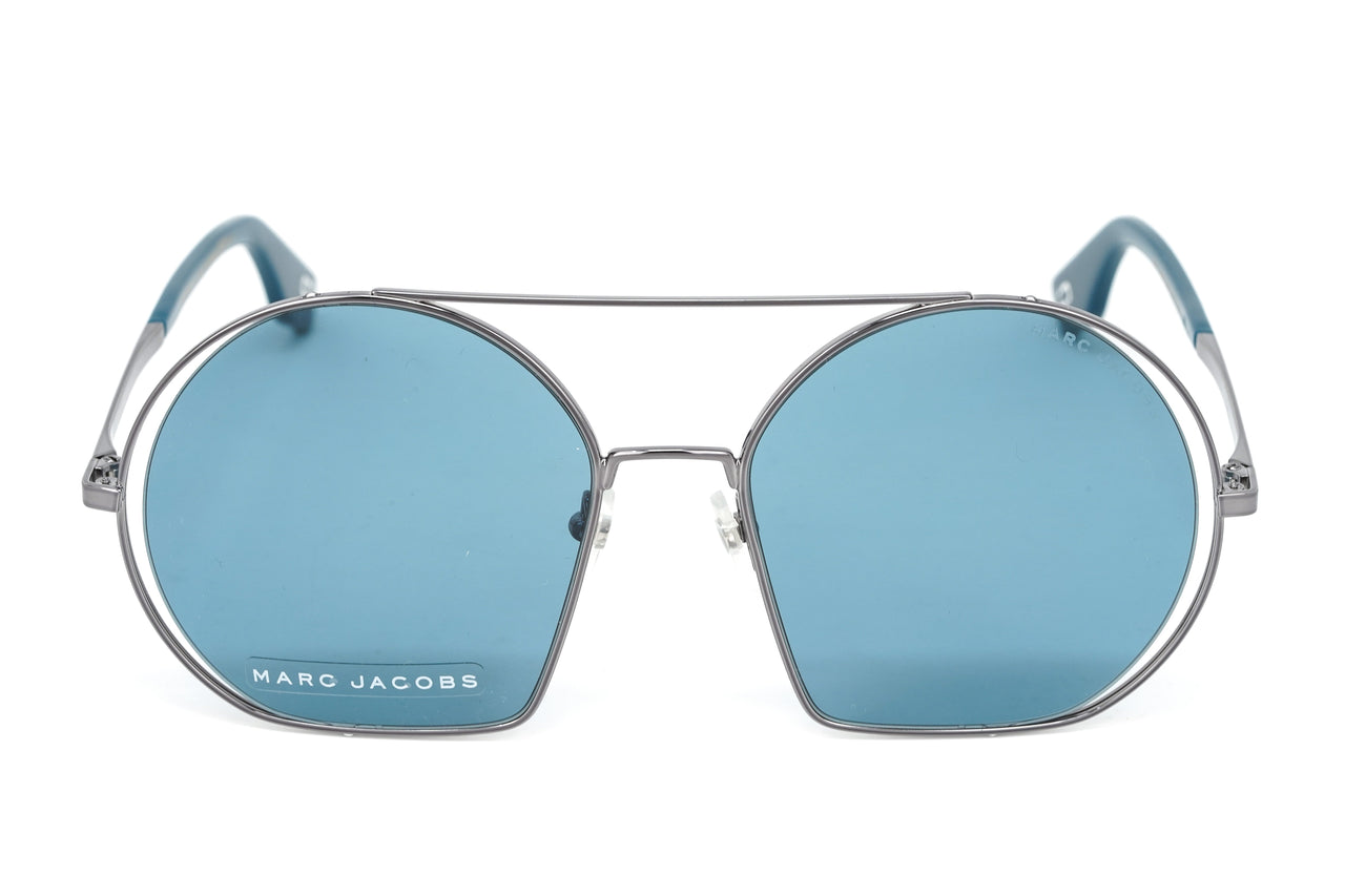 Marc Jacobs Unisex Oversized Pilot Sunglasses Silver Blue MARC 325/S Y6I