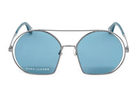 Thumbnail for Marc Jacobs Unisex Oversized Pilot Sunglasses Silver Blue MARC 325/S Y6I