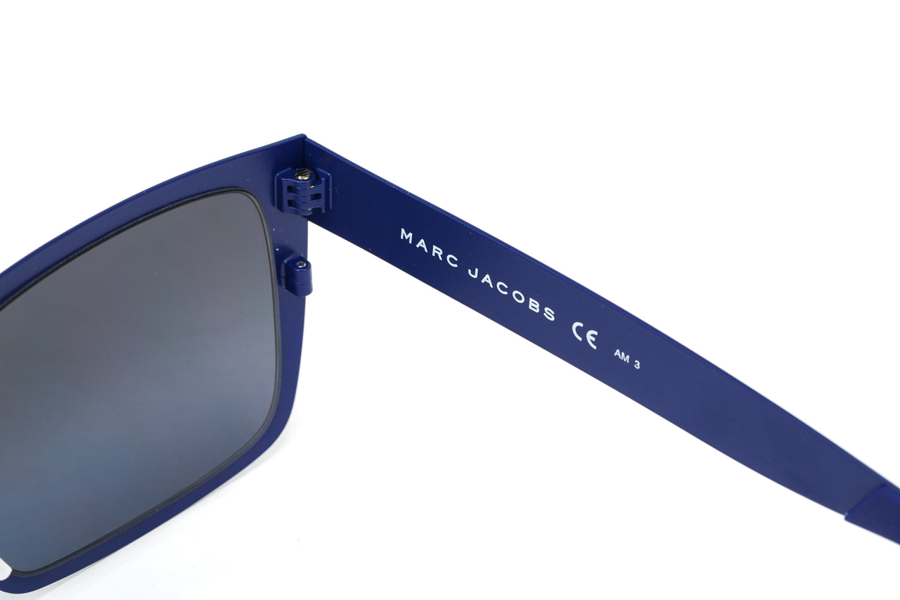 Marc Jacobs Men's Rectangular Sunglasses Flat Top Blue MARC 55/S 6VX