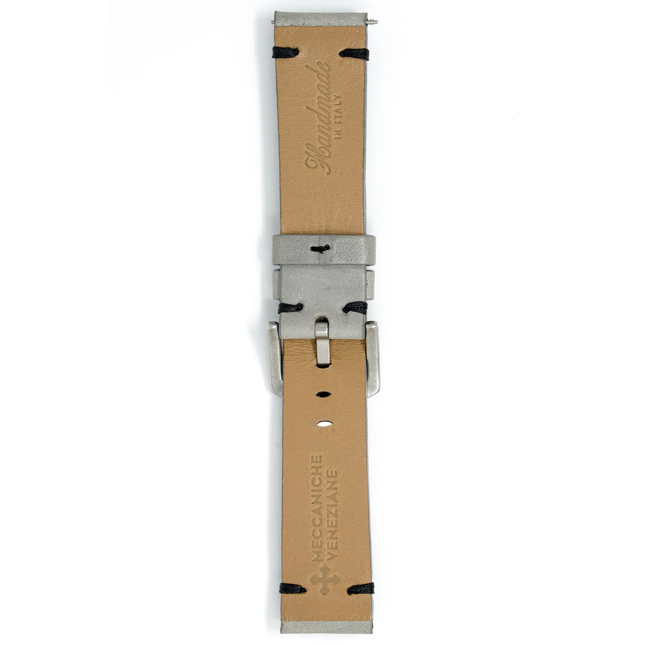 Meccaniche Veneziane Watch Nereide Grey Black Leather Strap