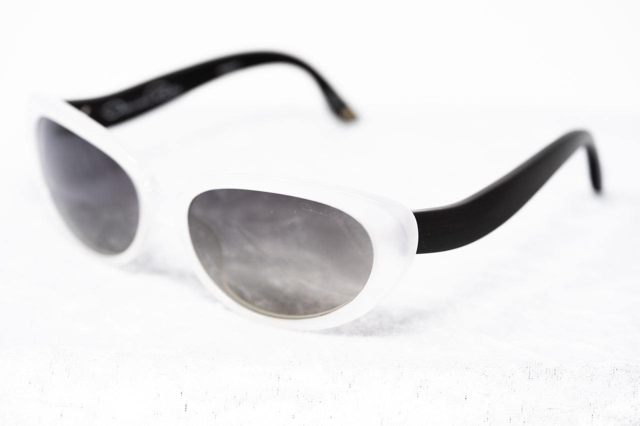 Oscar De La Renta Sunglasses Oval Ivory and Grey