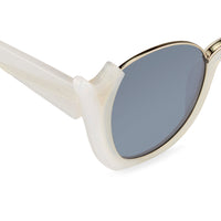 Thumbnail for Prabal Gurung Sunglasses Round White Silver and Grey