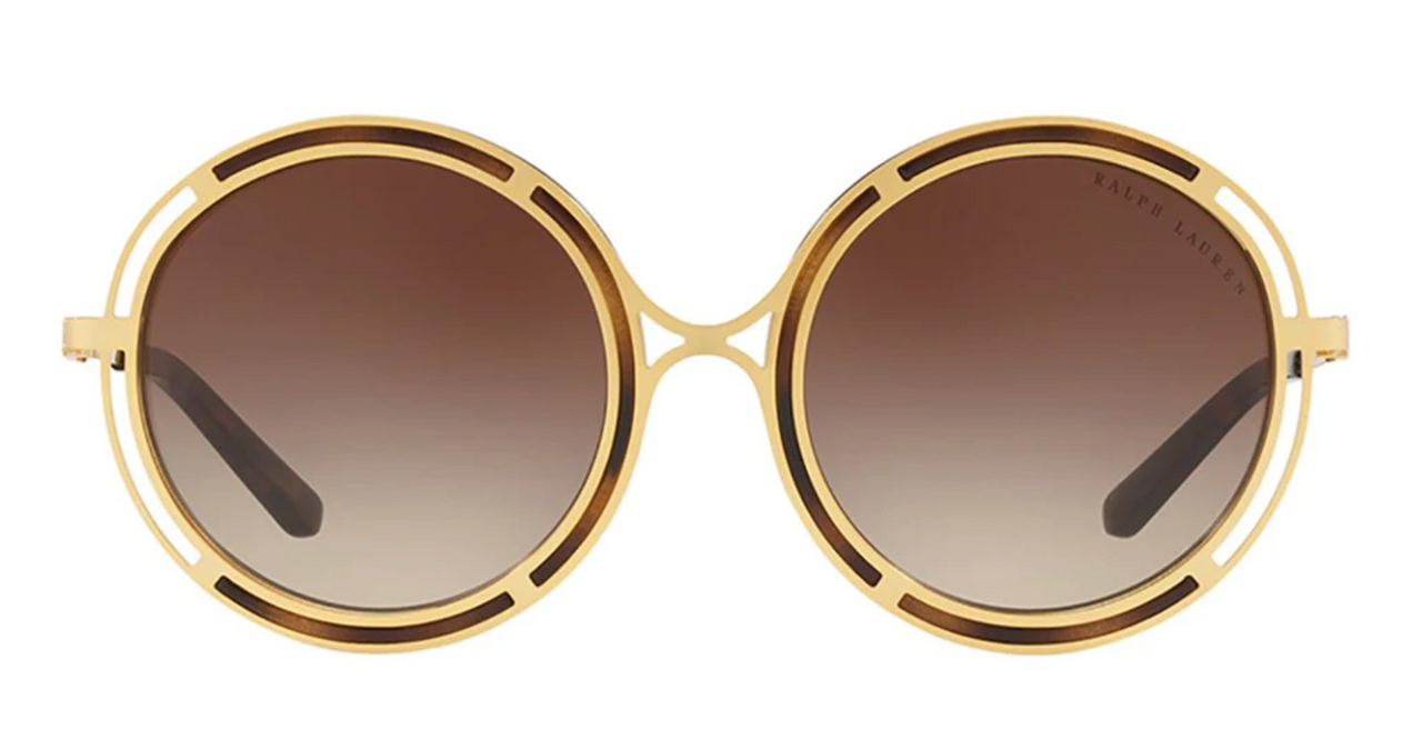 Ralph Lauren Women's Sunglasses Oversized Round Gold/Brown RL7060 934813