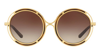Thumbnail for Ralph Lauren Women's Sunglasses Oversized Round Gold/Brown RL7060 934813