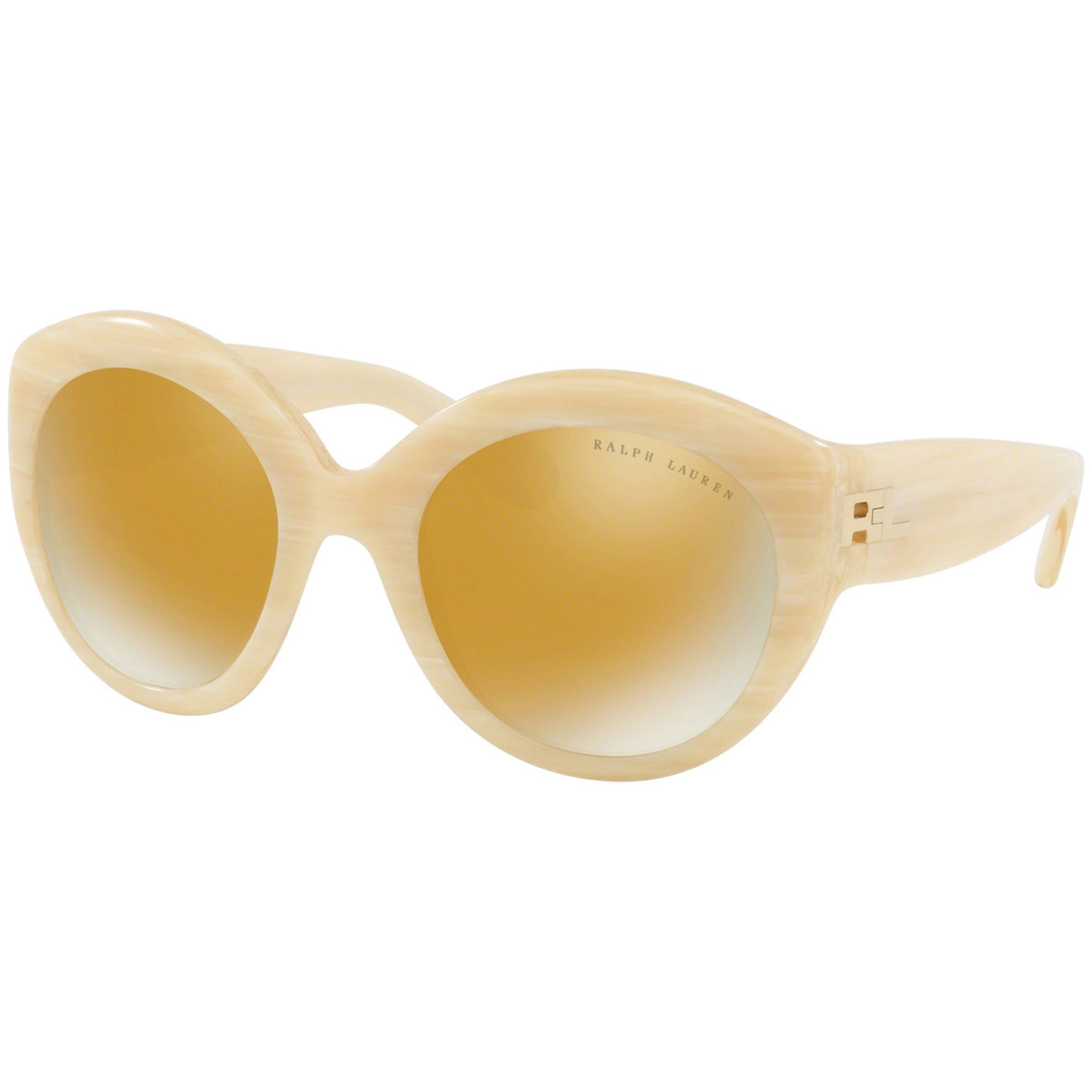 Ralph Lauren Women's Sunglasses Oversized Round White/Gold RL815953057P