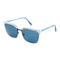 Thumbnail for Swarovski Women's Sunglasses Square Browline Blue SK0196/S 92V