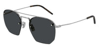 Thumbnail for Saint Laurent Men's Sunglasses Irregular Rimless Silver/Grey SL 422-003 52