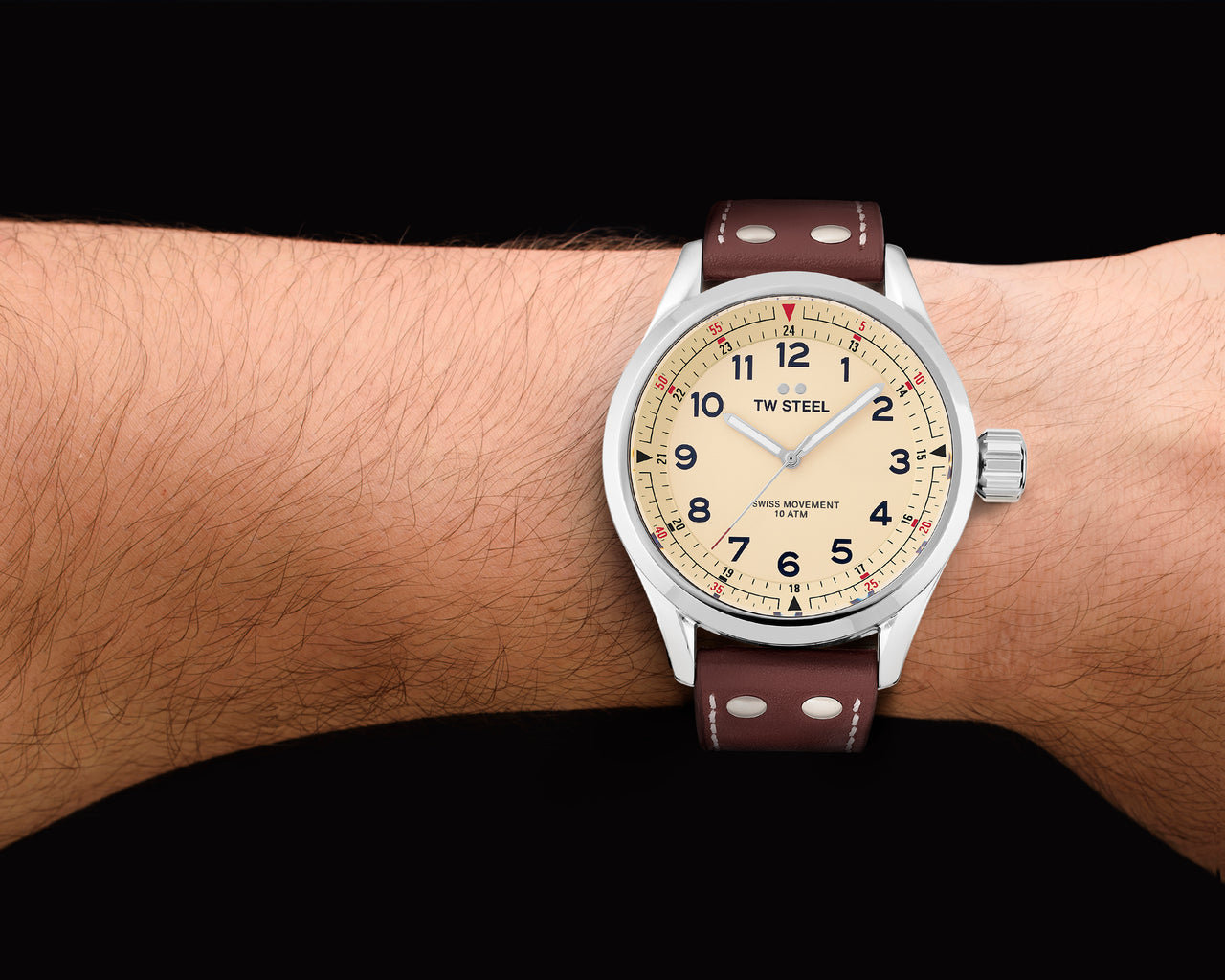 TW Steel Watch Swiss Volante Cream SVS101