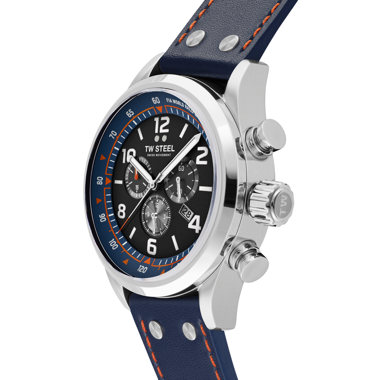 TW Steel Watch Swiss Volante Chronograph WRC Blue Special Edition SVS311