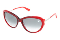 Thumbnail for Swarovski Destiny Oversized Women's Sunglasses Red Full Rim Grey SK0067/S 68B