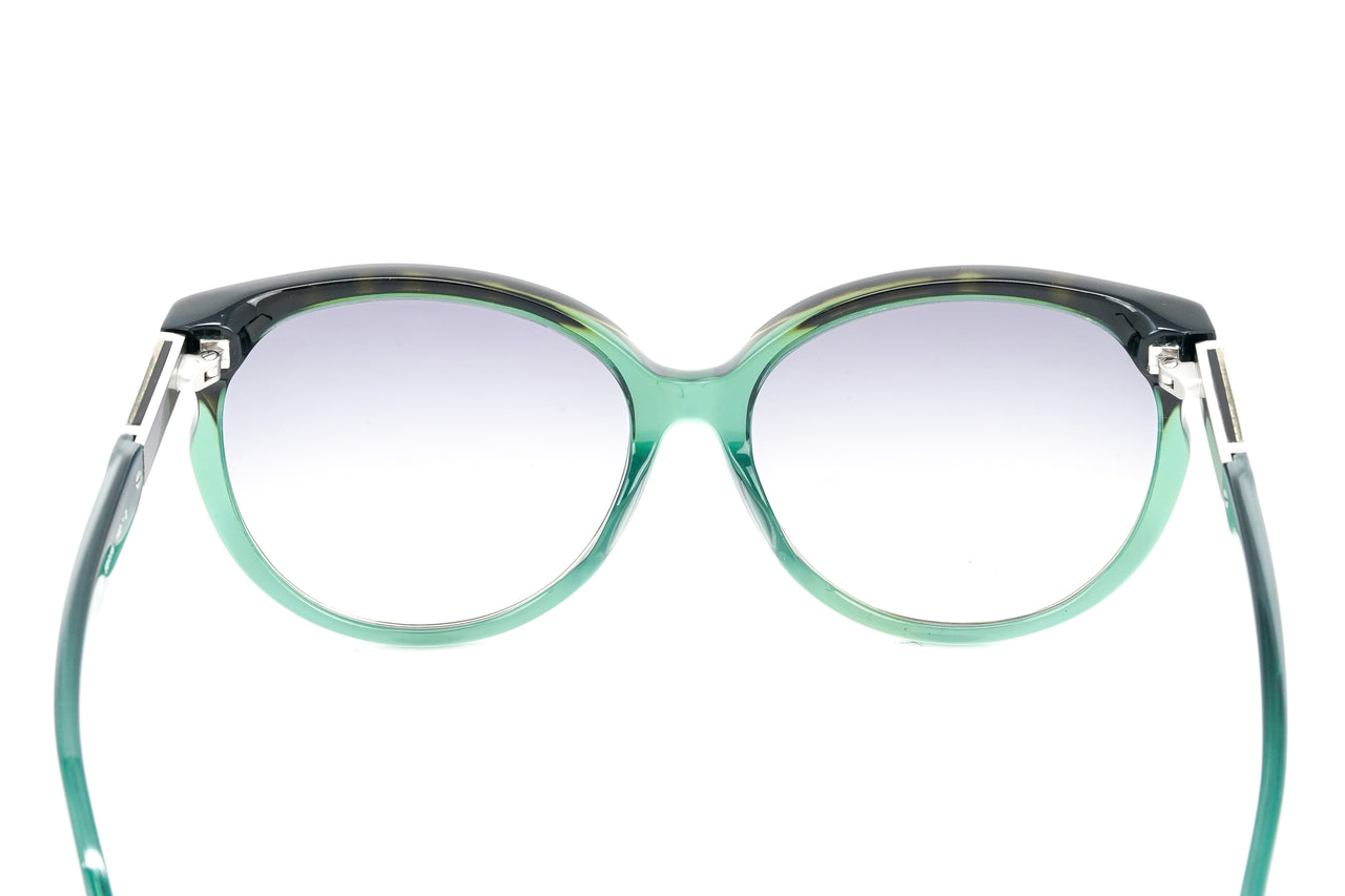 Swarovski Emilia Women's Sunglasses Oversized Oval Dark Green Gradient Grey SK0081/ 96P