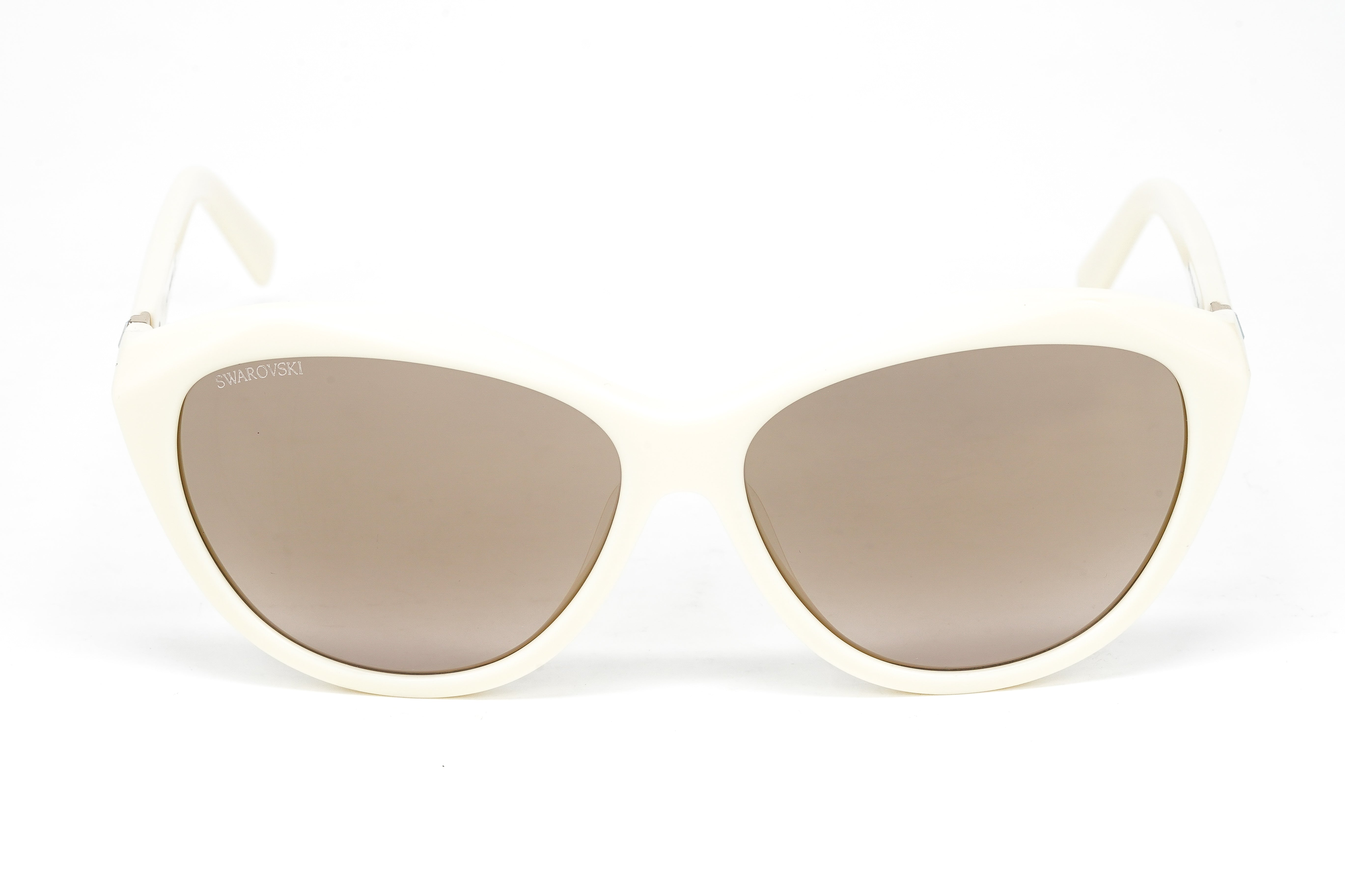 Swarovski Women's Sunglasses Oval Cat Eye Cream Brown SK0136/S 25G