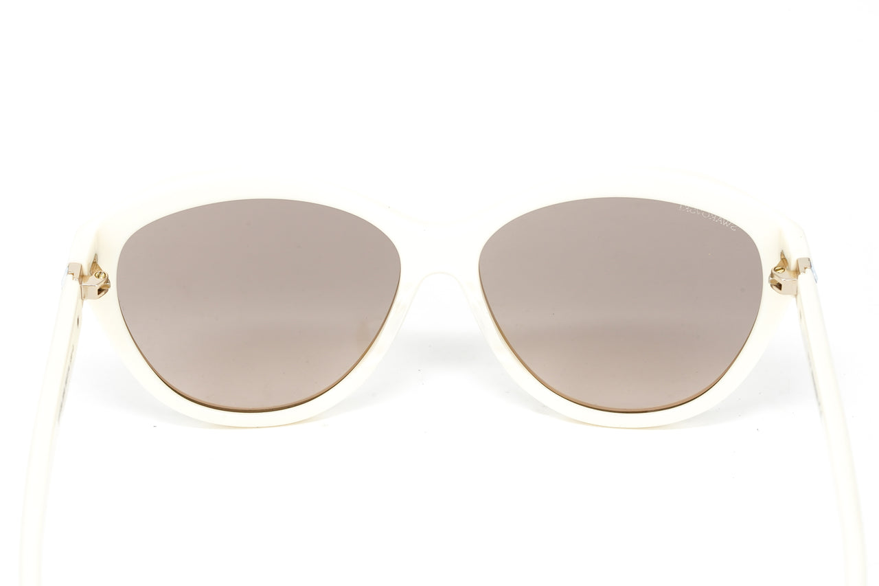 Swarovski Women's Sunglasses Oval Cat Eye Cream Brown
