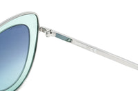 Thumbnail for Swarovski Women's Sunglasses Cat Eye Green Blue SK0144/S 14W
